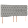 Cama box spring con colchón tela gris claro 200x200 cm de vidaXL, Camas y somieres - Ref: Foro24-3132257, Precio: 646,85 €, D...