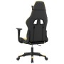 Silla gaming de masaje cuero sintético negro y dorado en Sillas gaming | Comprar online en Foru.es