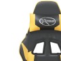 Silla gaming de masaje cuero sintético negro y dorado en Sillas gaming | Comprar online en Foru.es