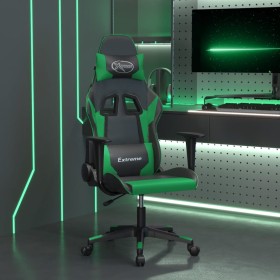 Silla gaming de masaje cuero sintético negro y verde en Sillas gaming | Comprar online en Foru.es