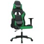 Silla gaming de masaje cuero sintético negro y verde en Sillas gaming | Comprar online en Foru.es