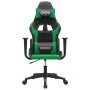 Silla gaming de masaje cuero sintético negro y verde en Sillas gaming | Comprar online en Foru.es