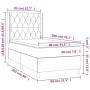 Cama box spring con colchón tela negro 80x200 cm de vidaXL, Camas y somieres - Ref: Foro24-3132187, Precio: 323,07 €, Descuen...