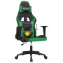 Silla gaming de masaje cuero sintético negro y verde en Sillas gaming | Comprar online en Foru.es