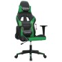 Silla gaming de masaje cuero sintético negro y verde en Sillas gaming | Comprar online en Foru.es
