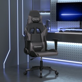 Silla gaming de masaje cuero sintético negro y gris en Sillas gaming | Comprar online en Foru.es