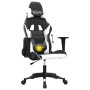 Silla gaming de masaje cuero sintético negro y blanco en Sillas gaming | Comprar online en Foru.es