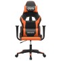 Silla gaming de masaje cuero sintético negro y naranja en Sillas gaming | Comprar online en Foru.es