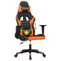 Silla gaming de masaje cuero sintético negro y naranja en Sillas gaming | Comprar online en Foru.es