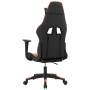 Silla gaming de masaje cuero sintético negro y naranja en Sillas gaming | Comprar online en Foru.es
