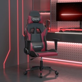 Silla gaming de masaje cuero sintético negro y rojo vino tinto en Sillas gaming | Comprar online en Foru.es