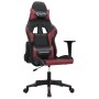 Silla gaming de masaje cuero sintético negro y rojo vino tinto en Sillas gaming | Comprar online en Foru.es