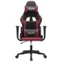 Silla gaming de masaje cuero sintético negro y rojo vino tinto en Sillas gaming | Comprar online en Foru.es