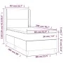Box spring bed with dark gray fabric mattress 80x200 cm by vidaXL, Beds and slatted bases - Ref: Foro24-3131866, Price: 359,7...