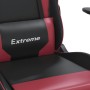 Silla gaming de masaje cuero sintético negro y rojo vino tinto en Sillas gaming | Comprar online en Foru.es