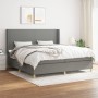 Cama box spring con colchón tela gris oscuro 200x200 cm de vidaXL, Camas y somieres - Ref: Foro24-3131858, Precio: 657,13 €, ...