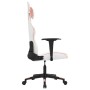 Silla gaming de masaje cuero sintético blanco y rosa en Sillas gaming | Comprar online en Foru.es