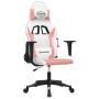 Silla gaming de masaje cuero sintético blanco y rosa en Sillas gaming | Comprar online en Foru.es