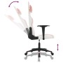 Silla gaming de masaje cuero sintético blanco y rosa en Sillas gaming | Comprar online en Foru.es