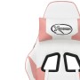 Silla gaming de masaje cuero sintético blanco y rosa en Sillas gaming | Comprar online en Foru.es