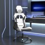 Silla gaming de masaje cuero sintético blanco y negro en Sillas gaming | Comprar online en Foru.es