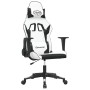 Silla gaming de masaje cuero sintético blanco y negro en Sillas gaming | Comprar online en Foru.es