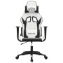 Silla gaming de masaje cuero sintético blanco y negro en Sillas gaming | Comprar online en Foru.es