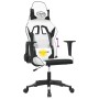 Silla gaming de masaje cuero sintético blanco y negro en Sillas gaming | Comprar online en Foru.es