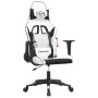 Silla gaming de masaje cuero sintético blanco y negro en Sillas gaming | Comprar online en Foru.es