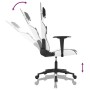 Silla gaming de masaje cuero sintético blanco y negro en Sillas gaming | Comprar online en Foru.es