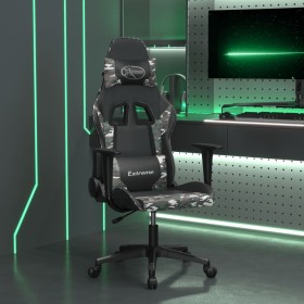 Silla gaming de masaje cuero sintético negro y camuflaje en Sillas gaming | Comprar online en Foru.es