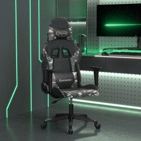 Silla gaming de masaje cuero sintético negro y camuflaje en Sillas gaming | Comprar online en Foru.es