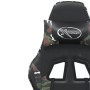 Silla gaming de masaje cuero sintético negro y camuflaje en Sillas gaming | Comprar online en Foru.es