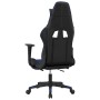 Silla gaming de masaje y reposapiés cuero sintético negro azul en Sillas gaming | Comprar online en Foru.es