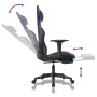 Silla gaming de masaje y reposapiés cuero sintético negro azul en Sillas gaming | Comprar online en Foru.es
