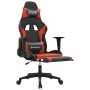 Silla gaming de masaje y reposapiés cuero sintético negro rojo en Sillas gaming | Comprar online en Foru.es