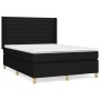 Cama box spring con colchón tela negro 140x200 cm de vidaXL, Camas y somieres - Ref: Foro24-3132075, Precio: 536,48 €, Descue...