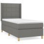 Cama box spring con colchón tela gris oscuro 90x190 cm de vidaXL, Camas y somieres - Ref: Foro24-3131954, Precio: 332,48 €, D...