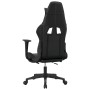 Silla gaming de masaje y reposapiés cuero sintético negro gris en Sillas gaming | Comprar online en Foru.es