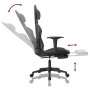 Silla gaming de masaje y reposapiés cuero sintético negro gris en Sillas gaming | Comprar online en Foru.es