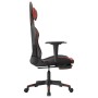 Silla gaming masaje reposapiés cuero sintético negro rojo tinto en Sillas gaming | Comprar online en Foru.es