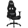 Silla gaming de masaje y reposapiés cuero sintético negro en Sillas gaming | Comprar online en Foru.es