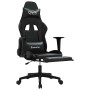 Silla gaming de masaje y reposapiés cuero sintético negro en Sillas gaming | Comprar online en Foru.es