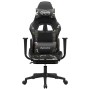 Silla gaming masaje reposapiés cuero sintético negro camuflaje en Sillas gaming | Comprar online en Foru.es