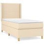 Cama box spring con colchón tela color crema 100x200 cm de vidaXL, Camas y somieres - Ref: Foro24-3131814, Precio: 355,20 €, ...