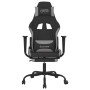 Silla gaming de masaje con reposapiés tela negro y gris claro en Sillas gaming | Comprar online en Foru.es