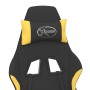 Silla gaming de masaje con reposapiés tela negro y amarillo en Sillas gaming | Comprar online en Foru.es