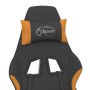 Silla gaming de masaje con reposapiés tela negro y naranja en Sillas gaming | Comprar online en Foru.es