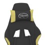 Silla gaming de masaje con reposapiés tela negro y verde claro en Sillas gaming | Comprar online en Foru.es