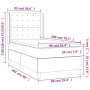 Cama box spring con colchón tela azul 90x200 cm de vidaXL, Camas y somieres - Ref: Foro24-3132287, Precio: 370,91 €, Descuent...